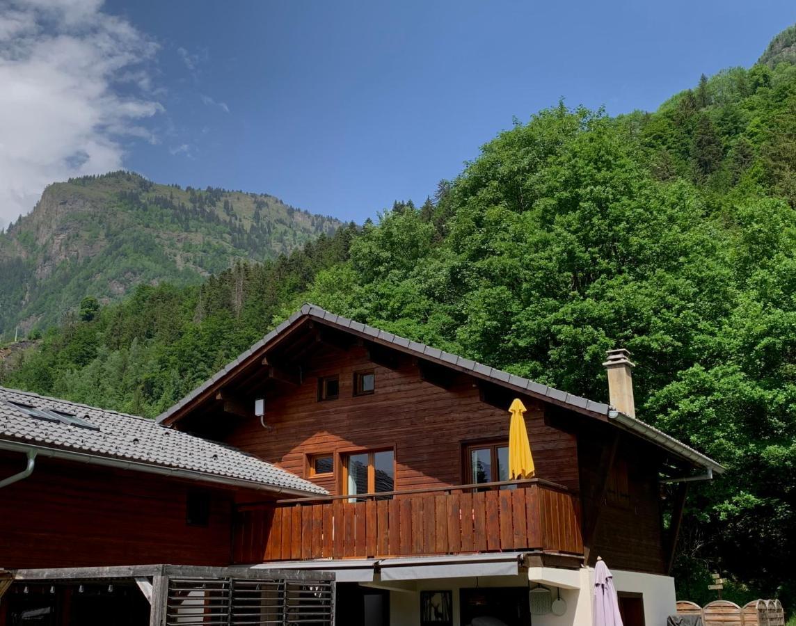 Appartement avec jacuzzi dans chalet privé, grande terrasse, parking gratuit Les Houches Buitenkant foto